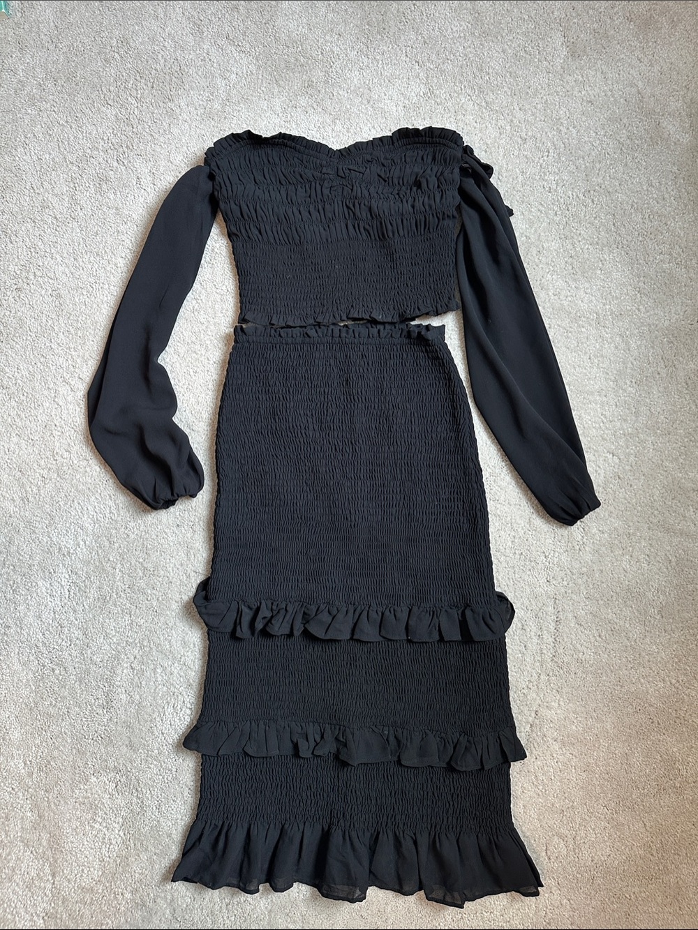 Abercrombie smocked body set top and skirt